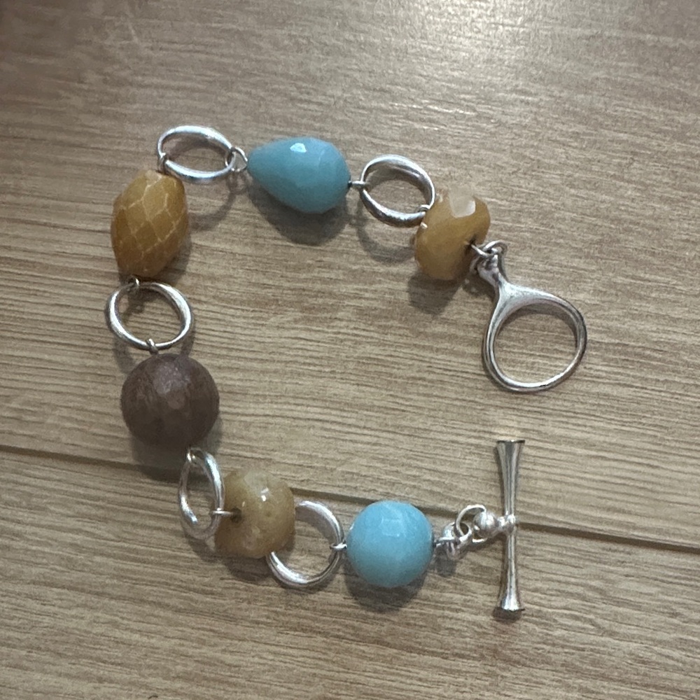 Fossil Blue and Brown Beaded Necklace Set - Picture 2 of 5